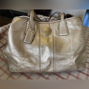 Coach metallic handbag